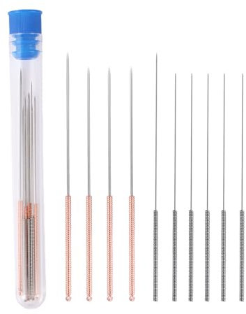 lasuroa 3D Printer Nozzle Cleaning Kit, 10 Sizes Stainless Steel Nozzle Cleaning Needles Essential 3D Printer Cleaner Tools Accessories for Unclogging & Maintenance