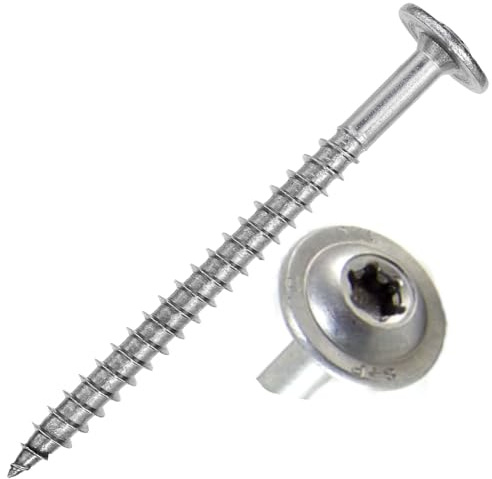 Tellerkopfschrauben 8 x 130 mm Edelstahl A2 - ETA - für Holzbau u Solar - 50 Stck