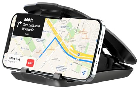 APPS2Car Supporto GPS per cruscotto auto, supporto per cellulare da auto compatibile con tutti i dispositivi da 3 a 6,8 pollici, supporto adesivo antiscivolo per Garmin Nuvi, Tomtom, Magellan Roadmate