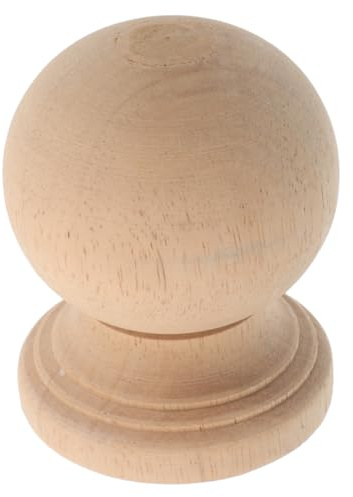 OFFSCH Finiture per pali del letto: Scale per mandrini in legno non finite, finire, balaustra, recinzione, colonna, ornamenti sferici intagliati decorativi, consigli per corrimano,