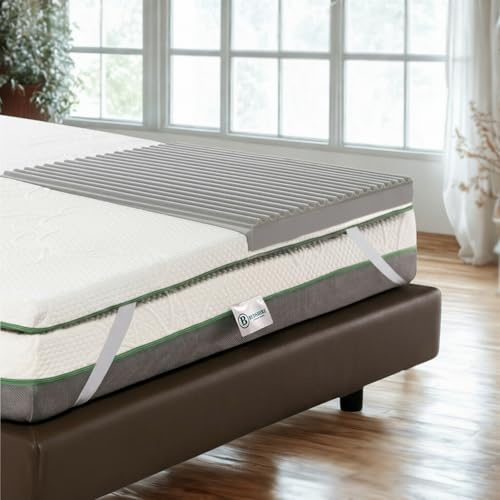 Bedshire Topper Orthofoam HD Matrimoniale 180x200 Materasso Correttore Rigido e Traspirante a 5 Zone Alto 5 cm con Rivestimento Sfoderabile Futon Ortopedico Made in Italy 100%