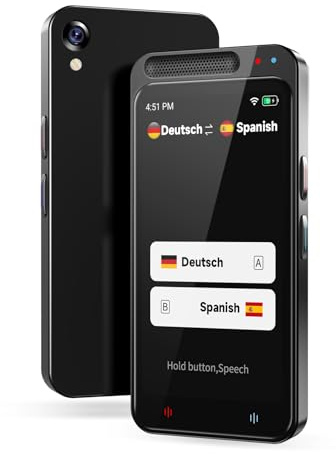 Sprachübersetzer Gerät,Zwei-Wege-Smart-Sprach Übersetzer Foto Taschenübersetzer in Echtzeit,150 unterstützte Sprachen,Online/Offline Sprachübersetzer für Unternehmen,Lernen Reisen,Z6
