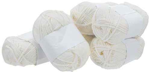 UKCOCO 6 Knäuel Weiches Milchbaumwoll Strickgarn zum Häkeln und Stricken Hautfreundliches Häkelgarn für Babyartikel Amigurumi Decken und Pullover Vielseitiges Garnset für Anfänger