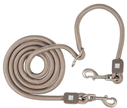 Max & Molly Tauleine Hund, Matrix 2.0, Sand/M, 3m stufenlos verstellbare Leine mit 2 Karabinern, stylische Hundeleine aus Nylon - Komfort für Dich und deinen treuen Begleiter