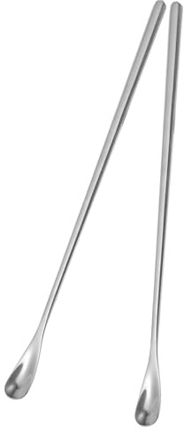MUCKLILY Cuillères à Nourriture Outils Portables et Polyvalents pour Reptiles en Acier Inoxydable pour Nourrir Lézards Lot de 2 et Petits Animaux