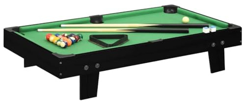 Kaloriko Mini Table de Billard Portable 92x52x en MDF Noir et Vert pour intérieur Maison Loisir Convivial
