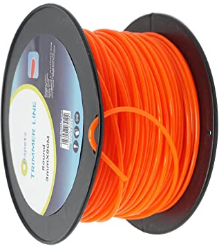 Dapetz ® 80m 3mm Orange Strimmer Line Universal Strimmer Wire Nylon String Trimmer Cord Heavy Duty Grass Strimmer Cable for Park Garden Weeds Flower Beds Field Lawn (3.0mm x 80m)