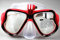 WOWDECOR Tauchmaske für Gopro Kamera Erwachsene Kinder mit Kurzsichtigkeit Kurzsichtig, Schnorchelmaske Taucherbrille Dioptrin Dioptrien Korrektur (rot, -2,5)