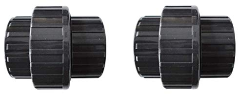 well2wellness® PVC-U Verschraubung mit 2 x Klebeanschluss - 50 mm - 2 Stück (200122)
