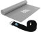 Jung & Durstig 2in1 Yogamatte gepolstert & rutschfest | Gymnastikmatte mit Yogastrap | Fitnessmatte inklusive Ebook Workout | Sportmatte Maße 173 x 61 cm | Grau