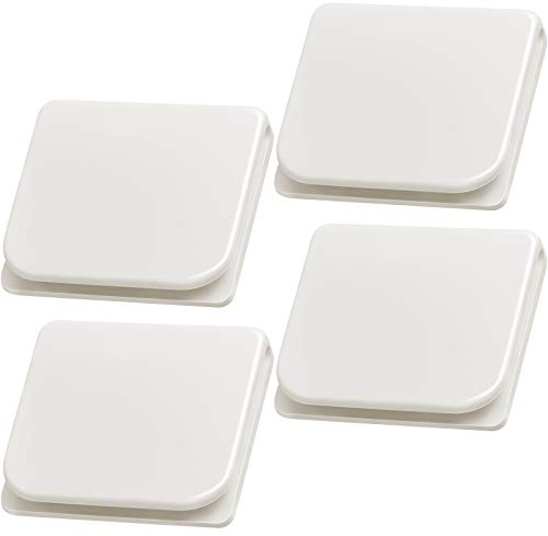 Jetec Duschvorhang Clips Winddichte Spritz Vorhangclips Selbstklebende Vorhang Clips Duschschutz Schutzclips (4 Stücke)