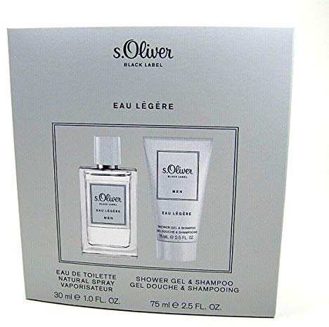 S.Oliver Black Label Eau Legere Set (Black Label Eau De Toilette,30ml+Black Label Duschgel und Shampoo,75ml), 105 ml