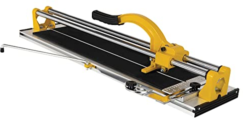 QEP 10630 24-Inch Manual Cutter with Tungsten Carbide Scoring Wheel for Porcelain and Ceramic Tiles, Yellow