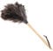 Jenngaoo Feather Duster, Ostrich Feathers, Wooden Handle, Large, Brown, 22.44in, Eco-Friendly, Washable, Reusable, Durable Easy To Use