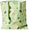 ASFINS Doppelseitige Recyclingtasche, Baumwolltasche Schulter Leinwand Umhängetasche für Frauen, Kinder, Mädchen, 40cm x 36cm (Grüne Avocado)