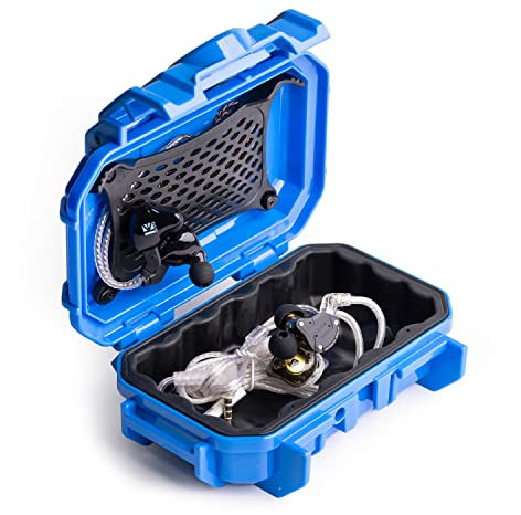 Evergreen | in Ear Monitor Protective Cases for IEM - Waterproof/USA Made - Suitable for KZ ZS10/ZS10 Pro/ZSN/ZST/AS10/AS16/Sure SE215-CL/SE201-K (52 Blue)