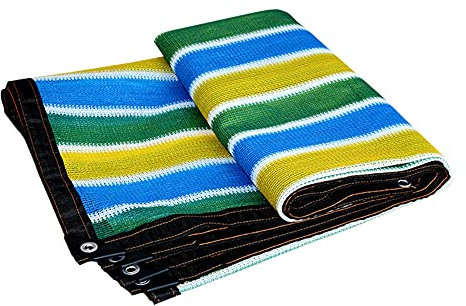 DMDUYUFNG Filet D'ombrage, Épaississement du Chiffrement Respirante Tissu D'ombrage Aux Déchirures Coupe Vent Toile D'ombrage 1 Mètre 1 Trou Convient pour Piscine Pelouses,A-2m×4m