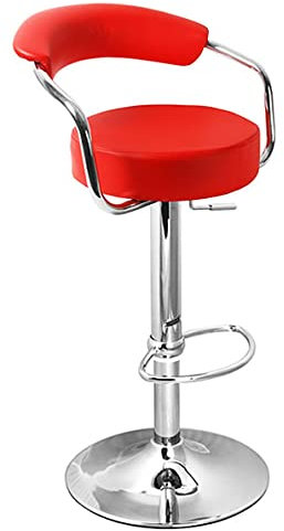 Netfurniture Lazio Barhocker, verstellbar, Rot