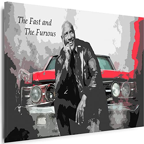 Julia-Art - Bilder The Fast and The Furious Film Kino 100 x 70 cm Leinwandbilder XXL - 1 Teilige Wandbilder Kunstdrucke j-a-28287-10