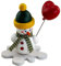 Seiffener Volkskunst | Räuchermann Schneemann | Räuchermännchen mit Herz 12 cm | Jack