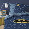 Batman Iconic Kinder-Bettwäsche-Set, 140 x 200 cm, Bettbezug für Einzelbett, 140 x 200 cm, 1 Kissenbezug 63 x 63 cm, wendbar, 100 % Baumwolle, Oeko-Tex, Nachtblau