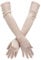 SAVITA Handschuhe Lang Satinhandschuhe Abendhandschuhe Lang Opernhandschuhe 21 Ellenbogenhandschuhe für Mädchen Damen (Champagnerfarbe)