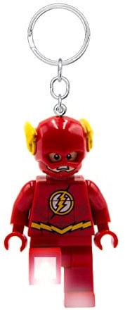 Lego DC Superheroes - The Flash Schlüsselanhänger LED-Taschenlampe für DC-Fans - Fantasievolles Kinderspielzeug - 76 mm große Figur (KE92H) - Inklusive 2 CR2025 Batterien