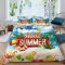 ALABOW Sommerstrand Bettwäsche Set 135x200 cm 2teilig mit Reißverschluss Weiche und Angenehme Schlafkomfort Microfaser Bettbezug Palme Kinderbettwäsche mit Kissenbezug 80x80