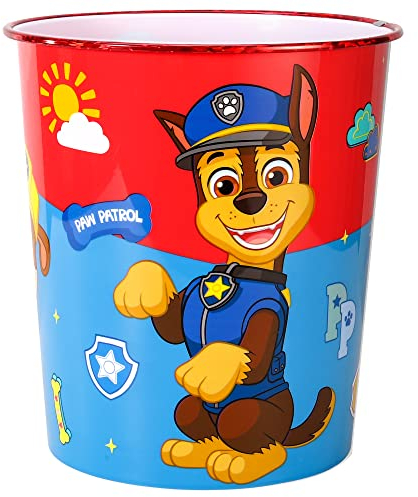 Paw Patrol Kids Childrens Waste Bucket Paper Bin Basket for Bedroom Study Desk Dustbin