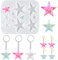 Weenkeey Stern Epoxidharz Formen Stern Gießformen Schmuck Gussform Pentagram Silikonform für DIY Handwerk Anhänger Halskette 4 Größen