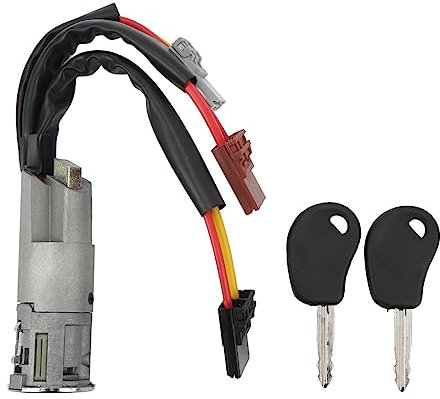 Kit de Reparación de Dirección de Cilindro de Interruptor de Bloqueo de Cilindro de Encendido 2 Llaves 252521 Reemplazo para AX Berlingo Evasion Jumpy Saxo Xsara