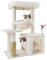 HUITREE Kratzbaum, Turm für Indoor-Katzen, mit Kratzbaum-Bürste und Katzenhöhle, Beige