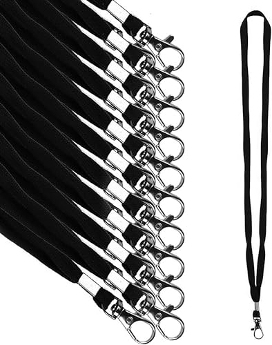 200Stk Schlüsselband Kinder Nackenband 45cm Lanyards Schlüsselanhänger Band Lanyard Nackenband Swivel Schließe Umhängebänder mit Karabinerhaken Büro Abzeichen ID-Karten Ausweise Schlüssel ID-Karten