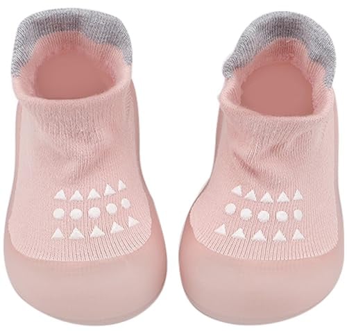 Aggroot Zapatos Calcetines Bebé Niños Niñas Primeros Pasos Zapatos Bebé Calcetines Antideslizantes con Suela de Goma,6-24 Meses