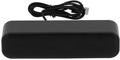Topyond Altavoz De Ordenador, Minialtavoz USB con Tarjeta De Sonido Decodificada Integrada, Barra De Sonido Estéreo, Altavoz De Ordenador para El Hogar Y La Oficina