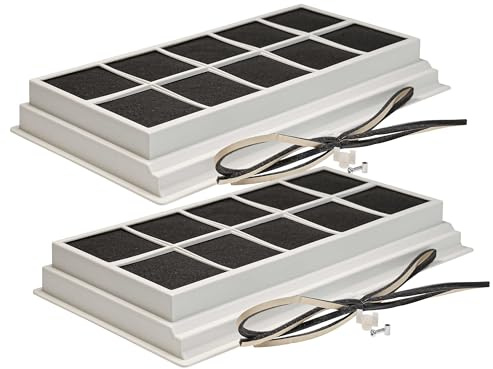 vhbw 2x Aktivkohlefilter kompatibel mit Miele 5233.11S DA110BRAUN, DA 104 BRAUN, 5033.21S DA106WEISS Dunstabzugshaube - 49,5 x 29,5 x 6,2 cm