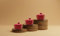 Lot de 3 mini-cocottes à cœur rouge avec couvercle 10 x 7,5 cm Haute Température Four Pour Petits Plats