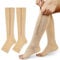 Doukesh Calze a Compressione con Cerniera,Calzini a Compressione Uomo Donna,Polpaccera Compressione,Calze Compressione,Fascia Elastiche Polpaccio per Ciclismo,Running,Vene Varicose,Edema,L/XL