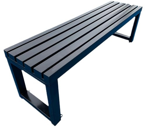 uofgcru Gartenbank Ohne Lehne, Gartenbänke Wetterfest,Gartenbank Modern, Gartenbank Ohne Armlehne, für Garten, Veranda, Terrasse, Park-Black(100×40×45cm)