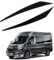 1 Paar Scheinwerfer Augenbrauen Ersatz für Fiat Ducato/Peugeot Boxer/Citroen Relay 2014-2024, Scheinwerfer Augenlid Augenbrauenabdeckung, Scheinwerfer Augenlid Aufkleber