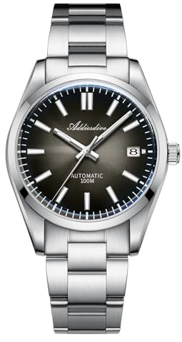 ADDIESDIVE Lujoso Reloj automático Hombre Cristal de Zafiro con Espejo de Burbujas NH35A Luminoso 100 m Impermeable Relojes analógico Hombre con Pulsera de Acero Inoxidable AD2071