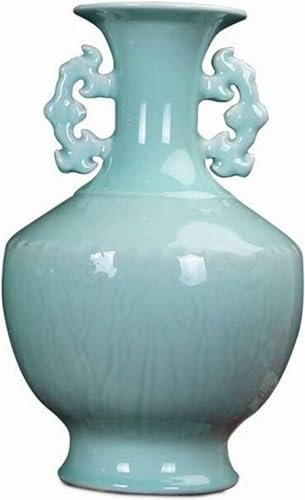 BGFYUSF Vase Blumenvase Keramikvase Amphore im chinesischen Stil Blaue und weiße Porzellanvasen 13 Zoll große Desktop-Dekoration Blumenvase Zuhause Wohnzimmer Hochzeitsdekoration