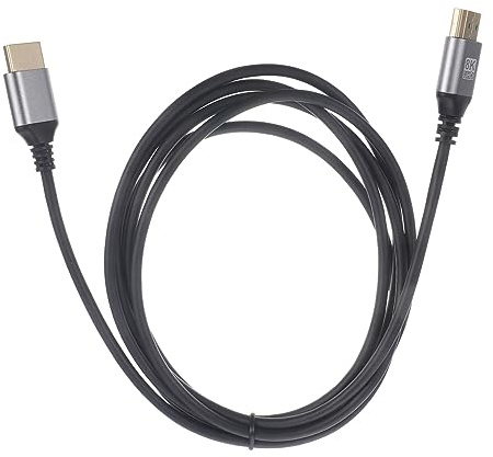 Sosoport 2m Ultra HD Cable Video Cord Male to Male for Computer Monitor Laptop Accessory Long Video Cable High-speed Transmission for Home Office Projector Use