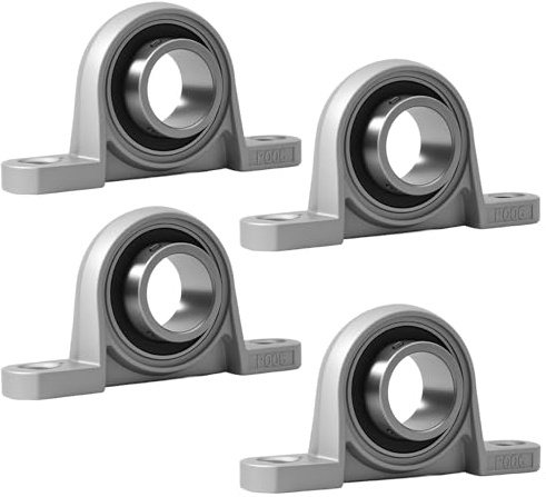 4 Stück Vertikale Stehlager, Flanschlager 30mm Innendurchmesser Gehäuselager Lagerbock Zinklegierung Kugellager Stehlager für 3D Drucker, Druckmaschinen, Achse Welle Maschine
