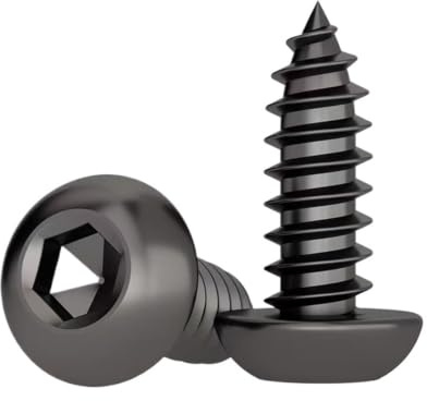 YANGC Vite autofilettante a brugola autofilettante con bottone a esagono incassato a testa tonda ad alta resistenza in acciaio da 8,8 M2-M6(12mm,M5 (20Pcs))