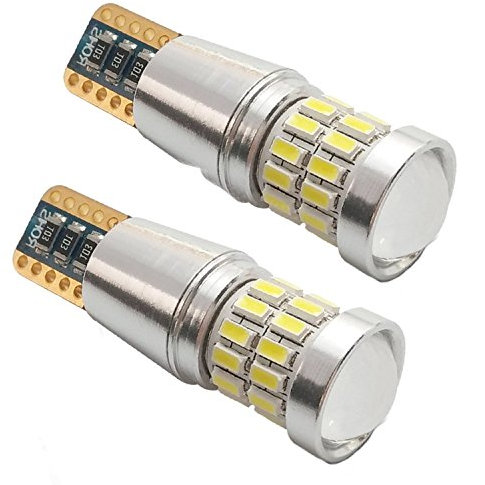 Projector 28 SMD T10 501 LED Bulbs W5W Bulb Car Light Side Number Plate 194 168 2825 Wedge Interior Dome Map Door Cool White 6500K Ultra Bright & Durable for Enhanced Visibility & Stylish Look.