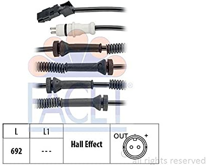FACET ABS-Sensor 21.0149 692mm