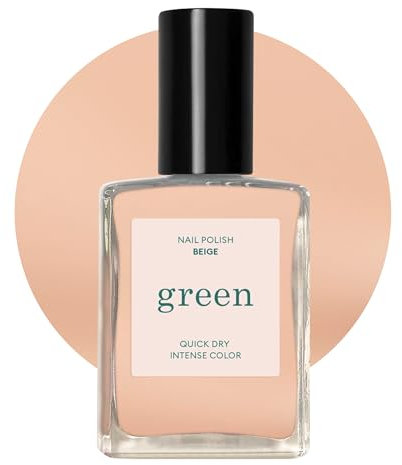 MANUCURIST • Green Esmalte de Uñas Nude Beige • Pintauñas Nude Clásico 9-Free • Esmalte vegano y orgánico (83%) • Manicura profesional • 15 ml (BEIGE)