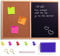 Creative Home 60 x 40 cm Pinnwand Kork & Kreidetafel Kombitafel | Schwarz mit 5 Stiften, Kreide und Schwamm | Perfekt für Küche Korkwand Wandtafel Blackboard Pinwand Memoboard Visionboard