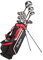MacGregor Golf Mens CG3000 Steel Irons Graphite Woods 1 Longer Golf Clubs & Stand Bag Package Set, Mens Right Hand, Black/Red